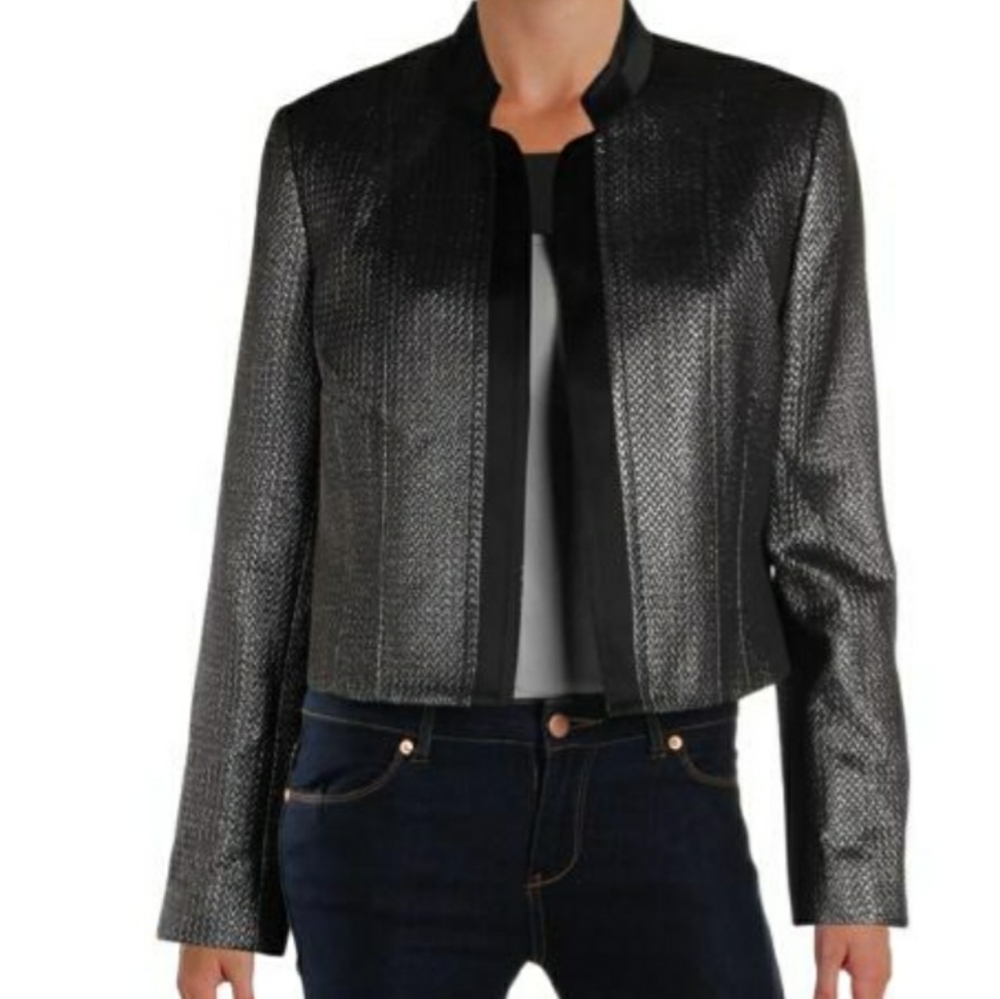 NINE WEST - METALLIC BLAZER SIZE 4 - Picture 2 of 7
